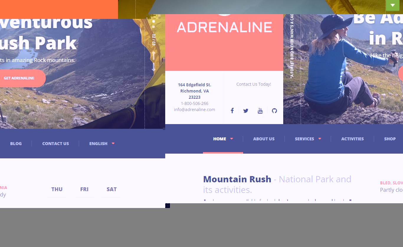 Adrenaline - Outdoor Extreme Sports WordPress Theme