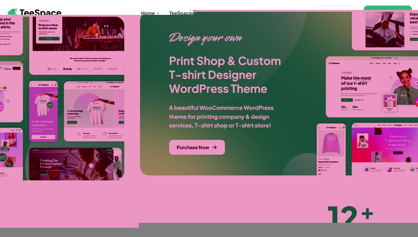 TeeSpace - Print Custom T-shirt Designer WordPress theme
