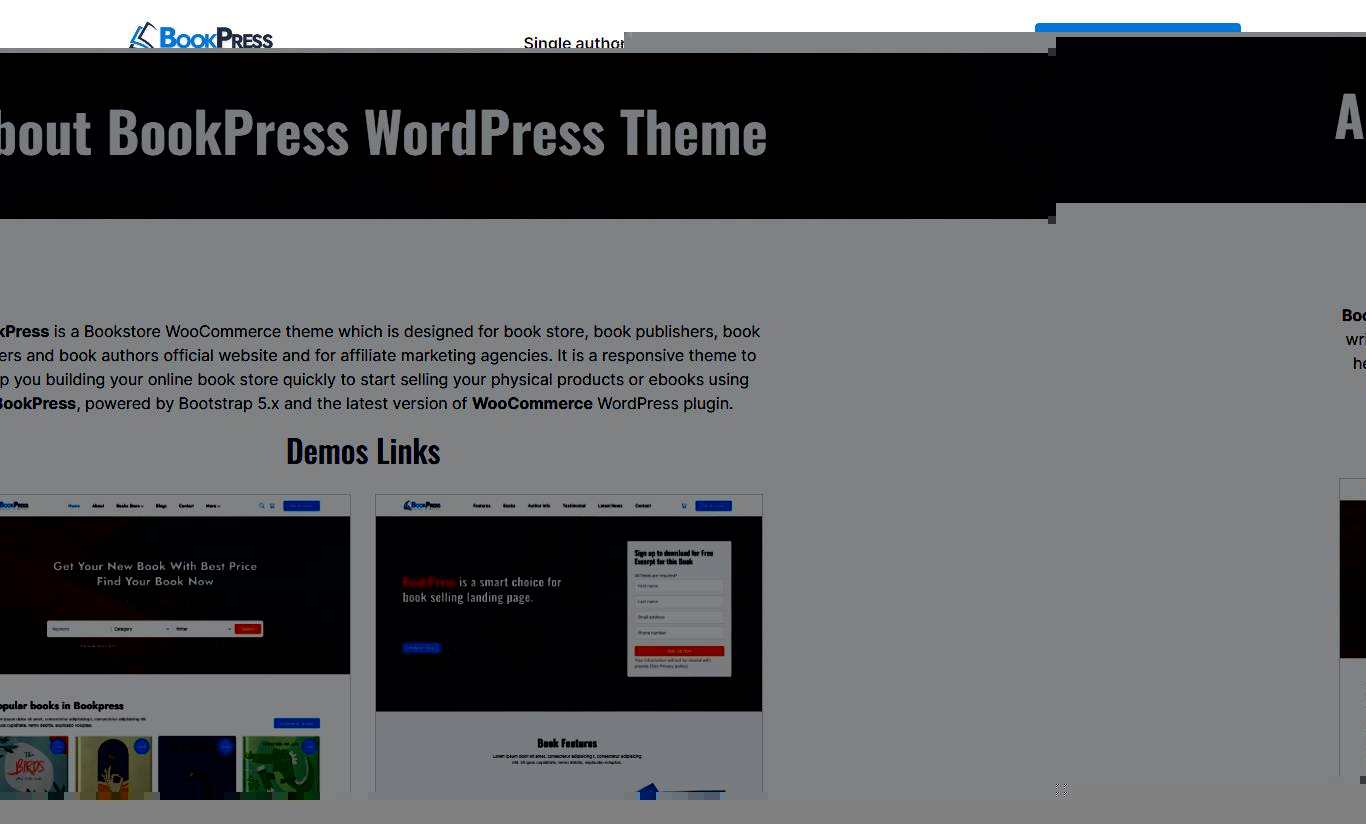 Bookpress - Bookstore WooCommerce Theme for Publisher, Writers and Authors