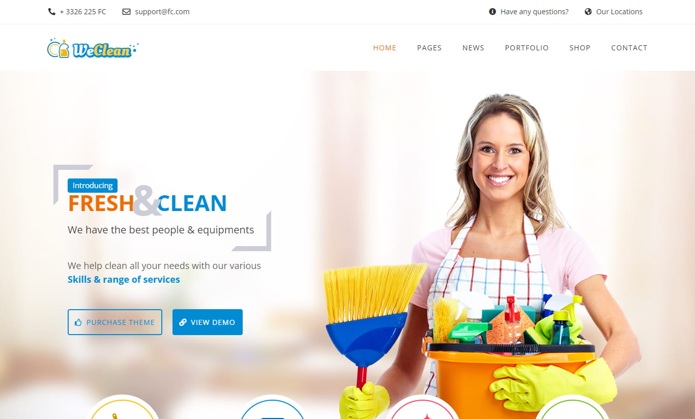 8 Best Cleaning Company WordPress Themes