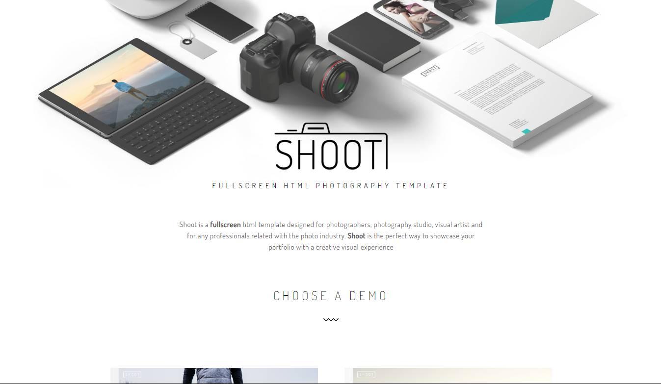 Shoot - Fullscreen Photography WordPress Theme by jellythemes