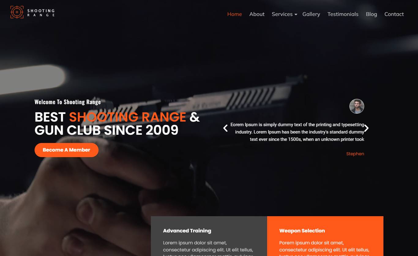 Shooting Range WordPress Theme by WPMania