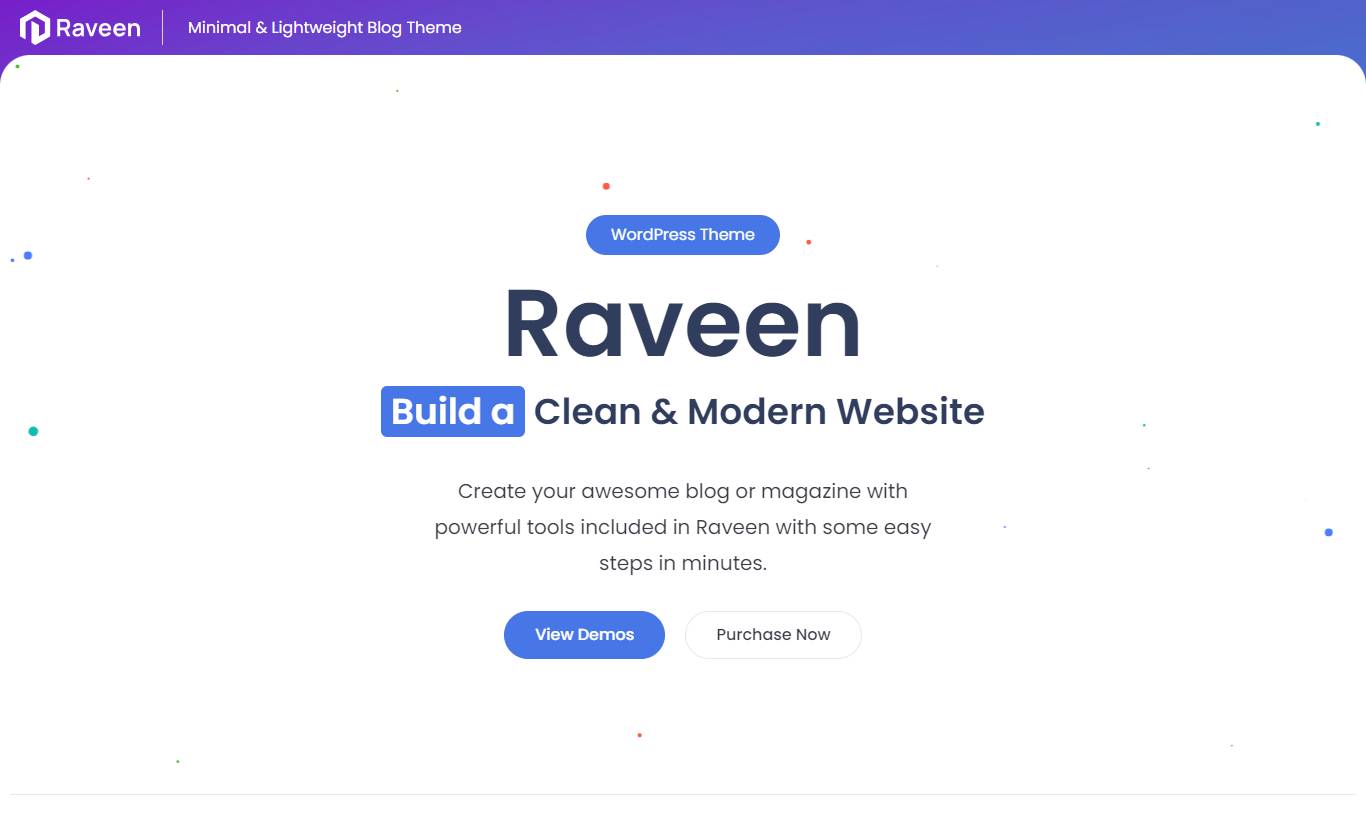 Raveen | Personal Blog & Magazine WordPress Theme