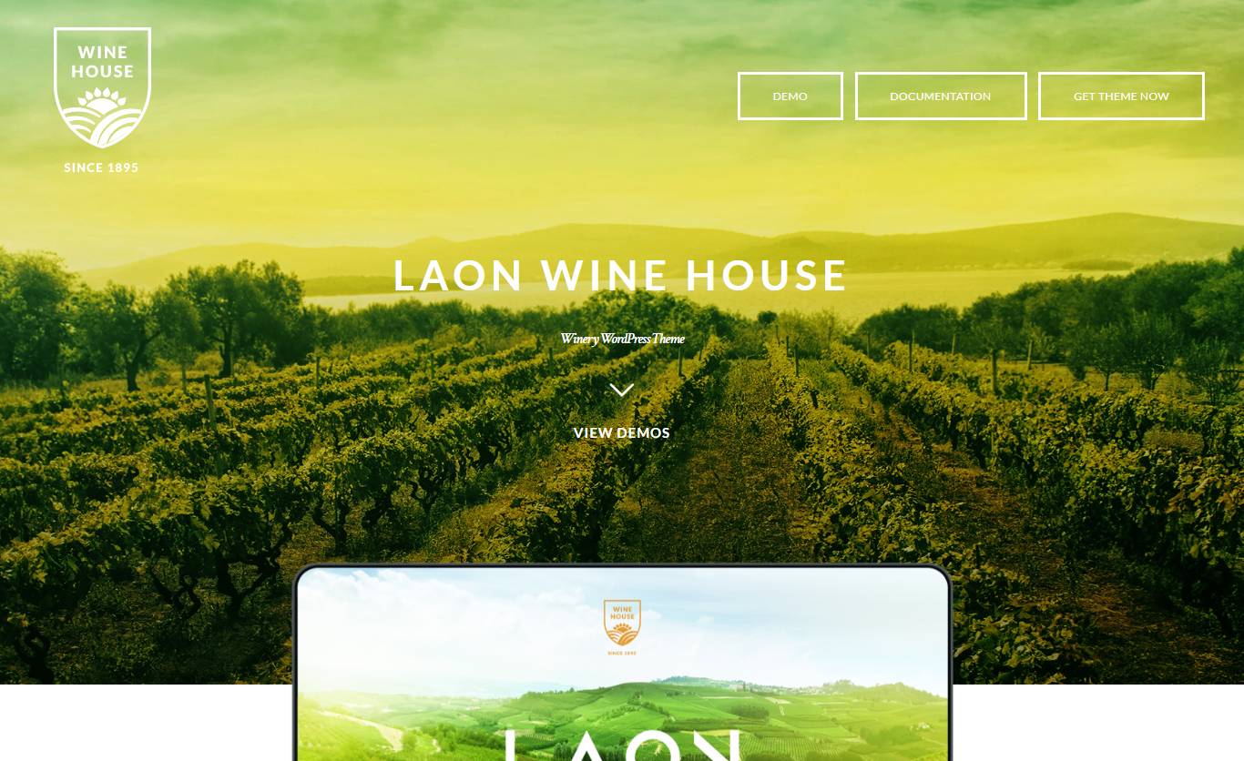 Laon | Wine House, Vineyard & Liquor WordPress Theme + Shop