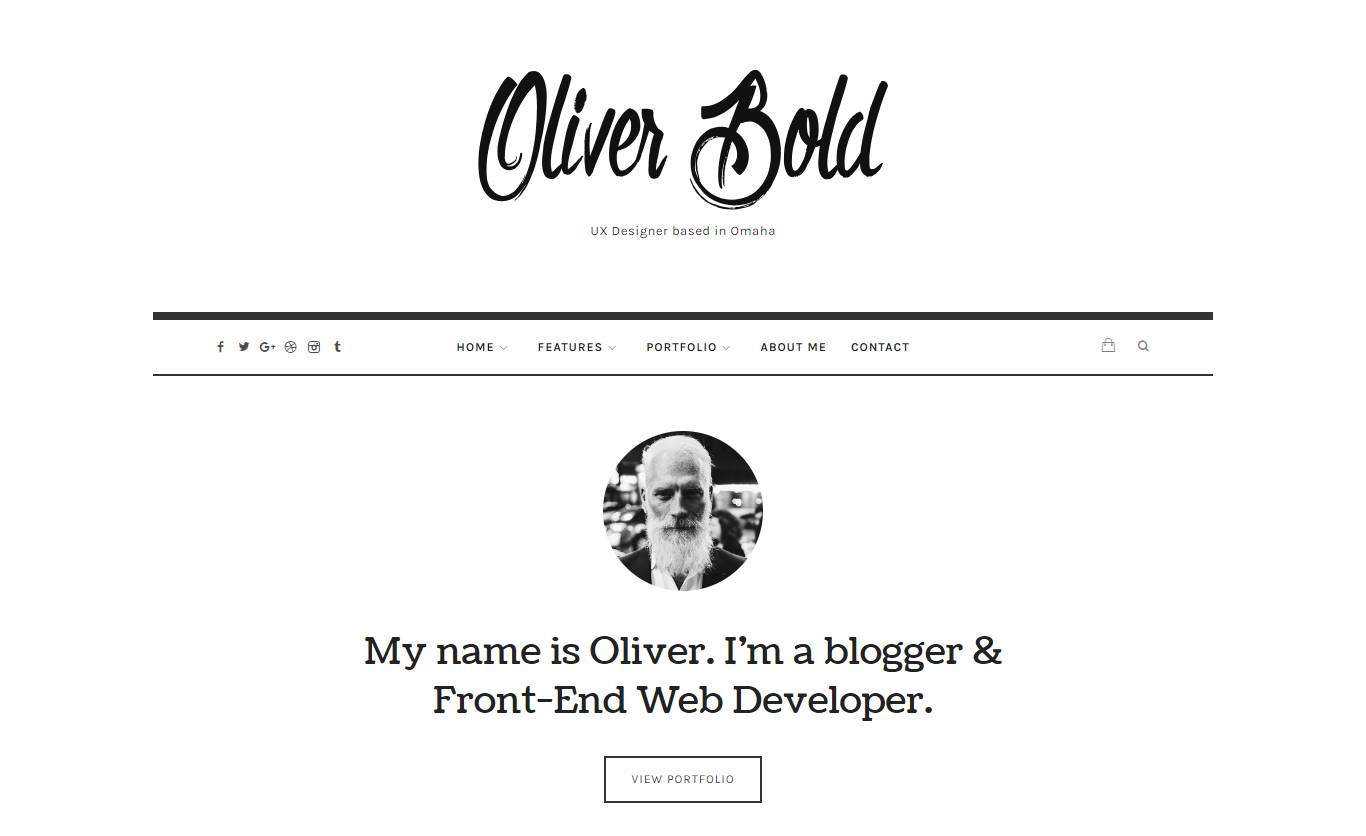 Oliver - Classic Portfolio WordPress Theme
