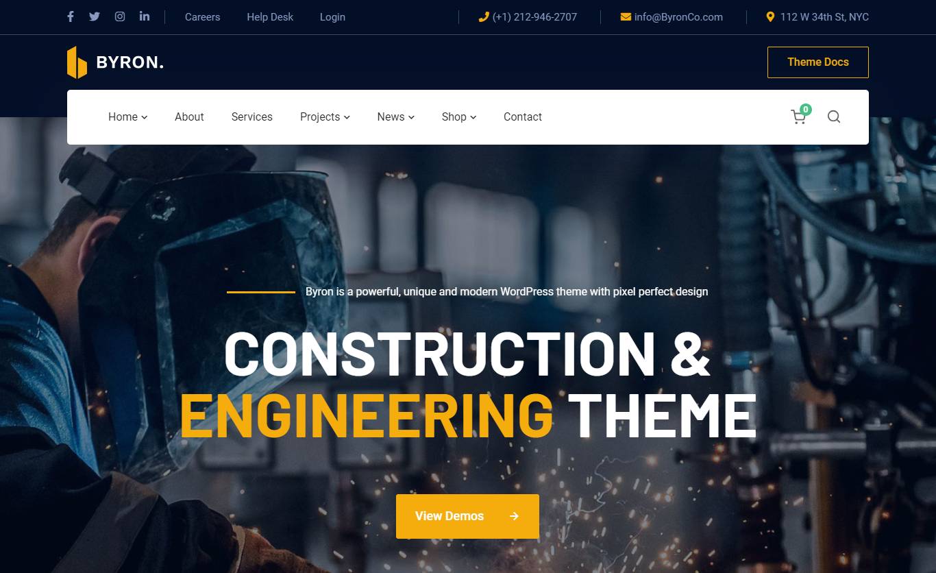 Byron | Construction and Engineering WordPress Theme