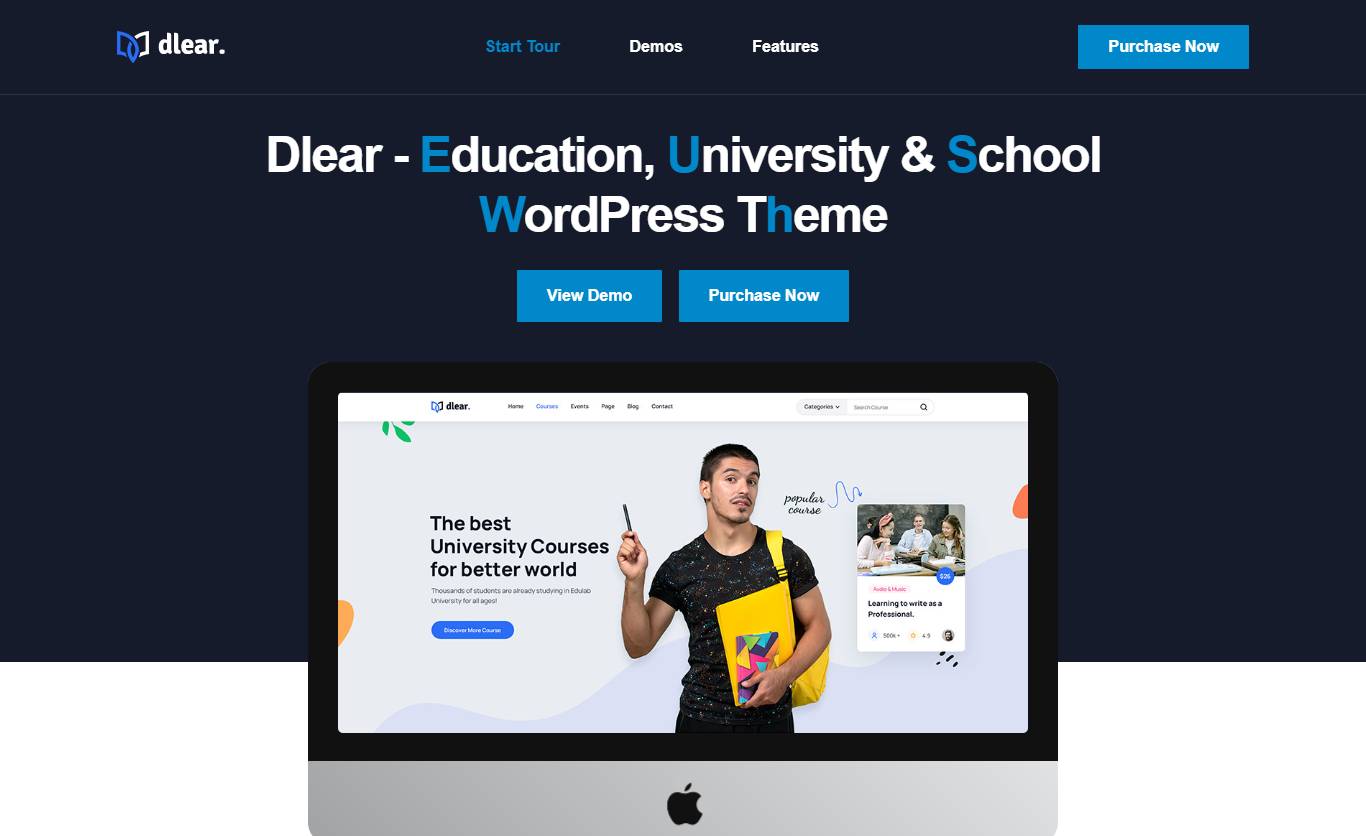 Dlear - Education, University & School WordPress Theme