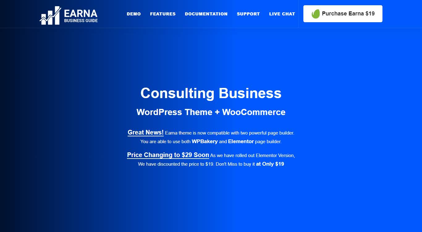 Earna - Business Consulting WordPress Theme