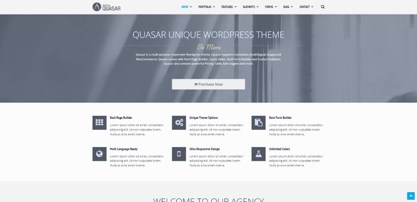 Quasar - WordPress Theme with Animation Builder