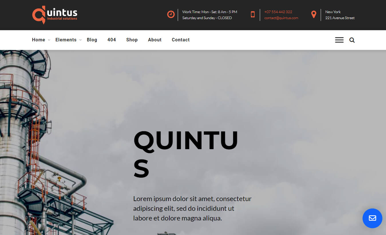 Quintus - Industrial & Engineering WordPress Theme