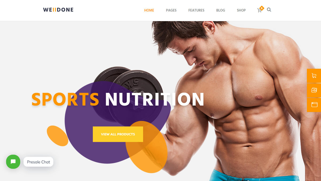 Welldone - Sports & Fitness Nutrition and Supplements Store WordPress Theme