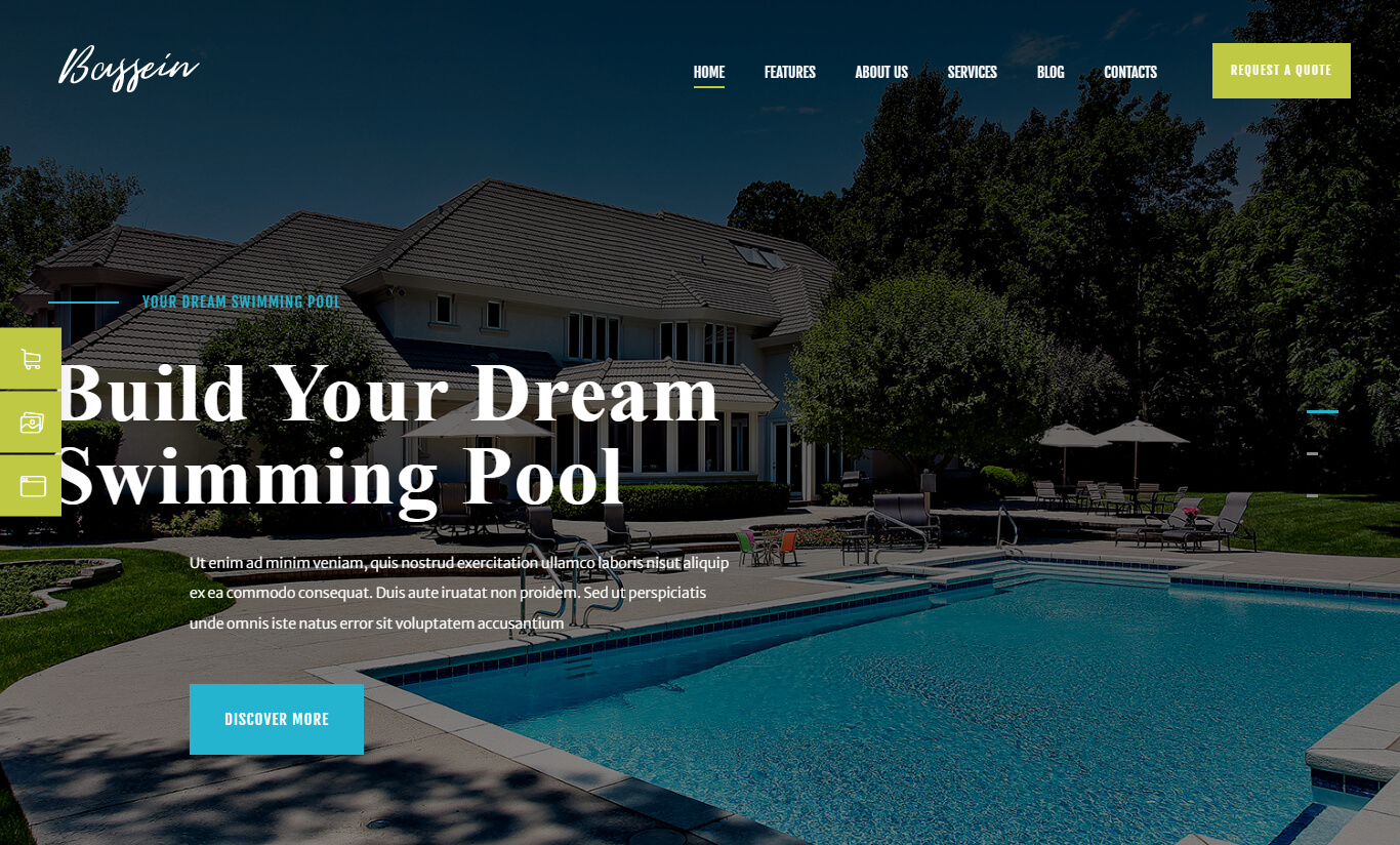 Bassein | Swimming Pool Cleaning & Maintenance Service WordPress Theme