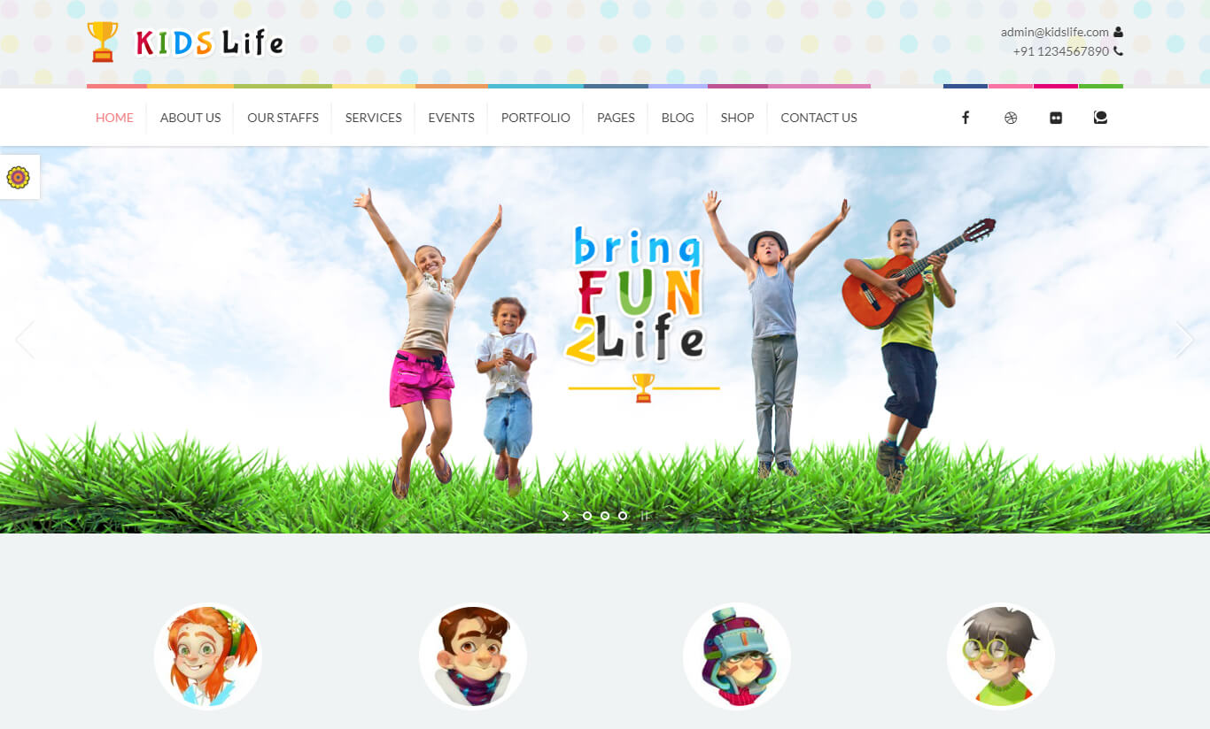 Kids Life | Children School WordPress Theme