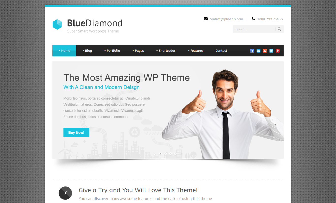 Blue Diamond - Responsive Corporate WP Theme