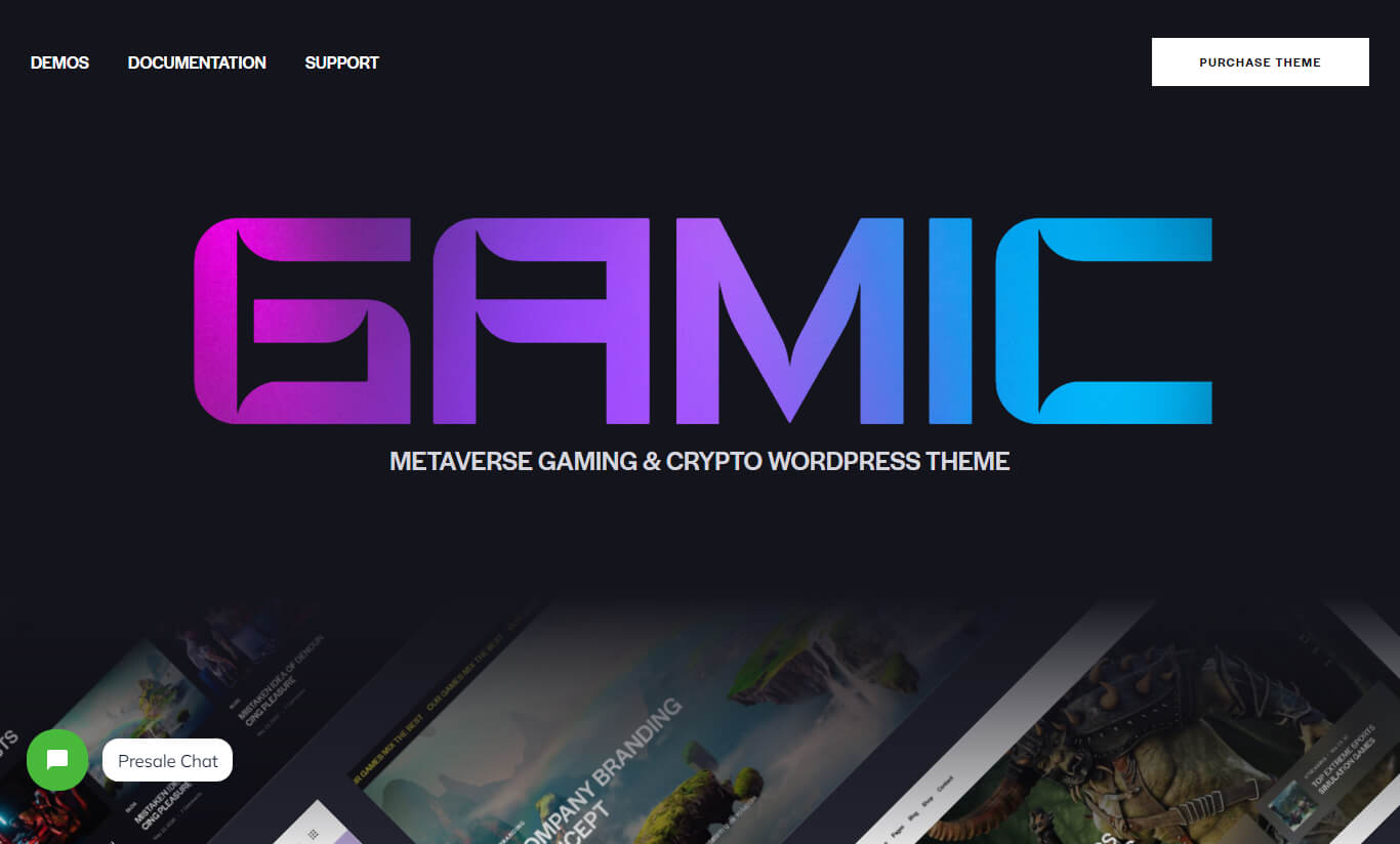Gamic - Metaverse Gaming & Crypto WordPress Theme