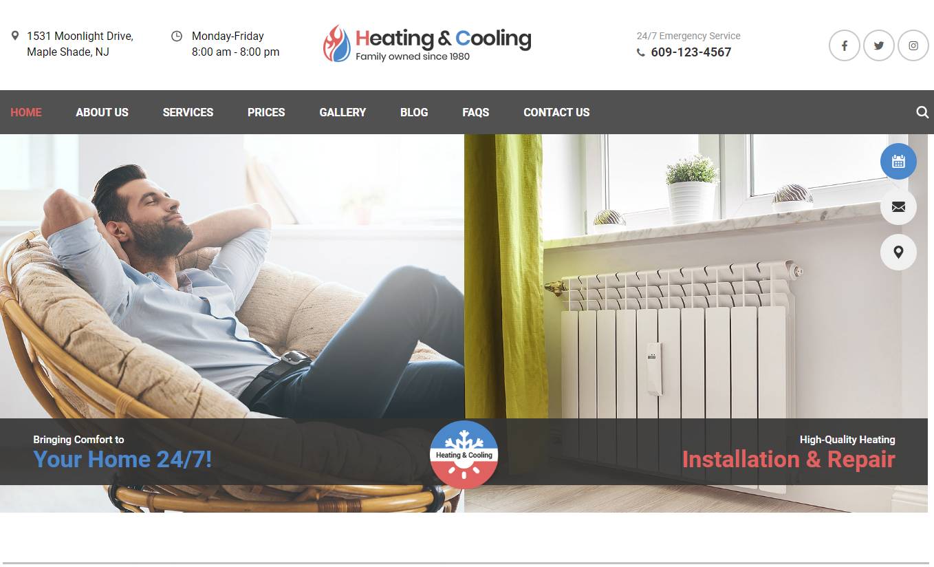 HeaCool - Heating & Air Conditioning WordPress Theme