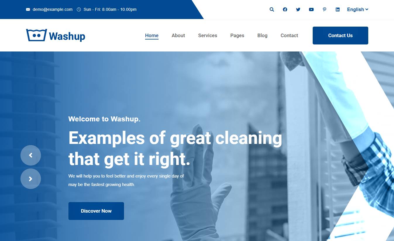 Washup – Cleaning Services WordPress Theme