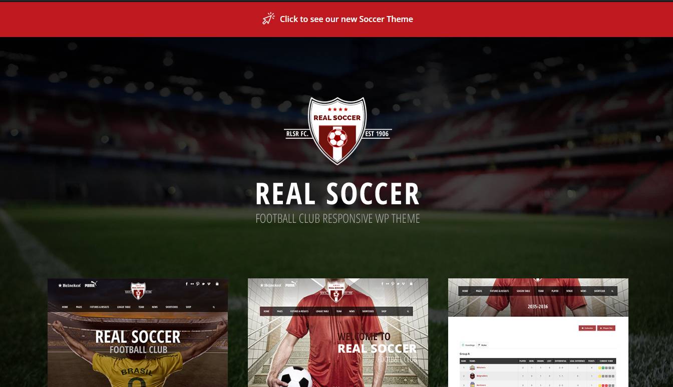  Real Soccer - Sport Clubs WordPress