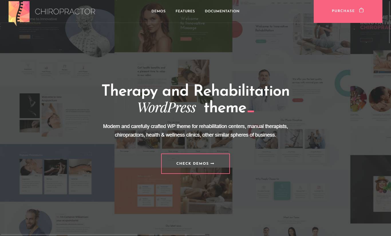 Chiropractor - Therapy and Rehabilitation WordPress Theme