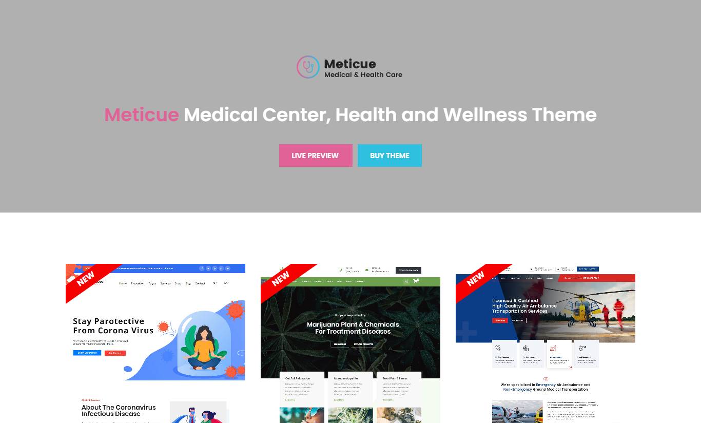 Meticue: Health and Medical Center WordPress Theme