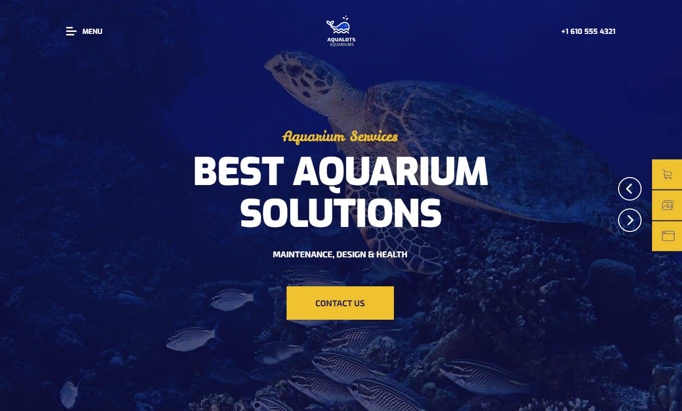 Aqualots | Aquarium Installation and Maintenance Services WordPress Theme