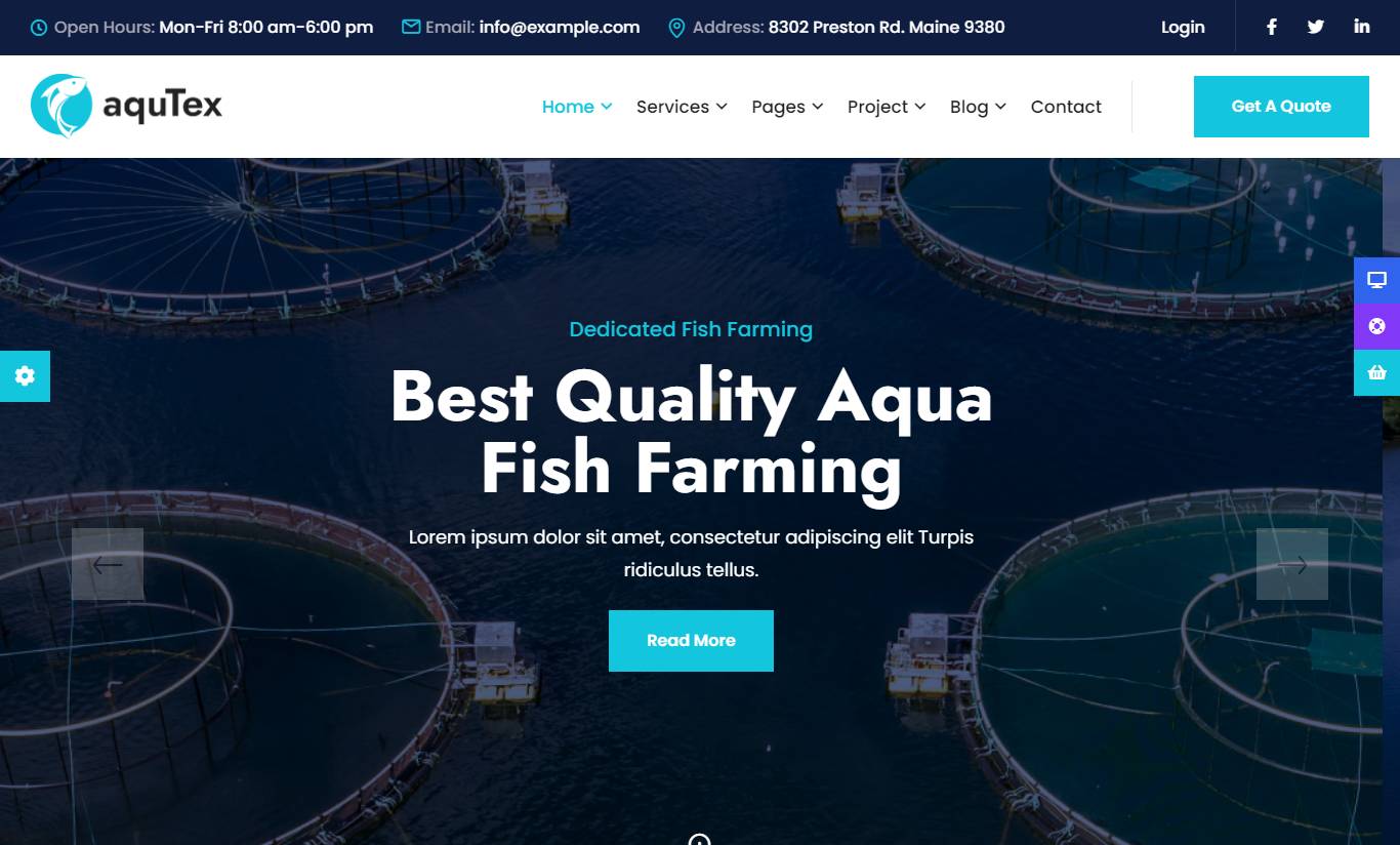 Aqutex - Aqua Farm & Fishery Services WordPress Theme