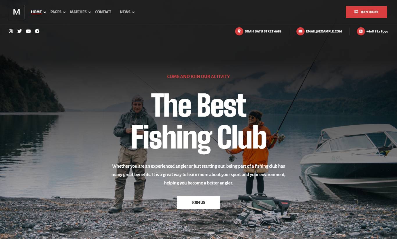 Mancink - Fishing & Angling Club WordPress Theme