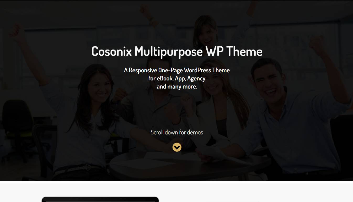 Cosonix - One-Page Theme for eBook, App, and Agency