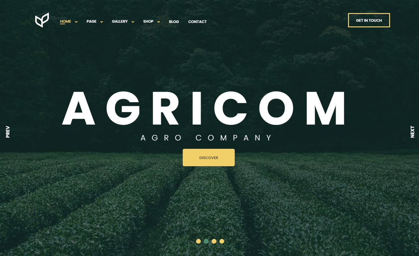 Agricom - Agriculture & Organic Food Theme