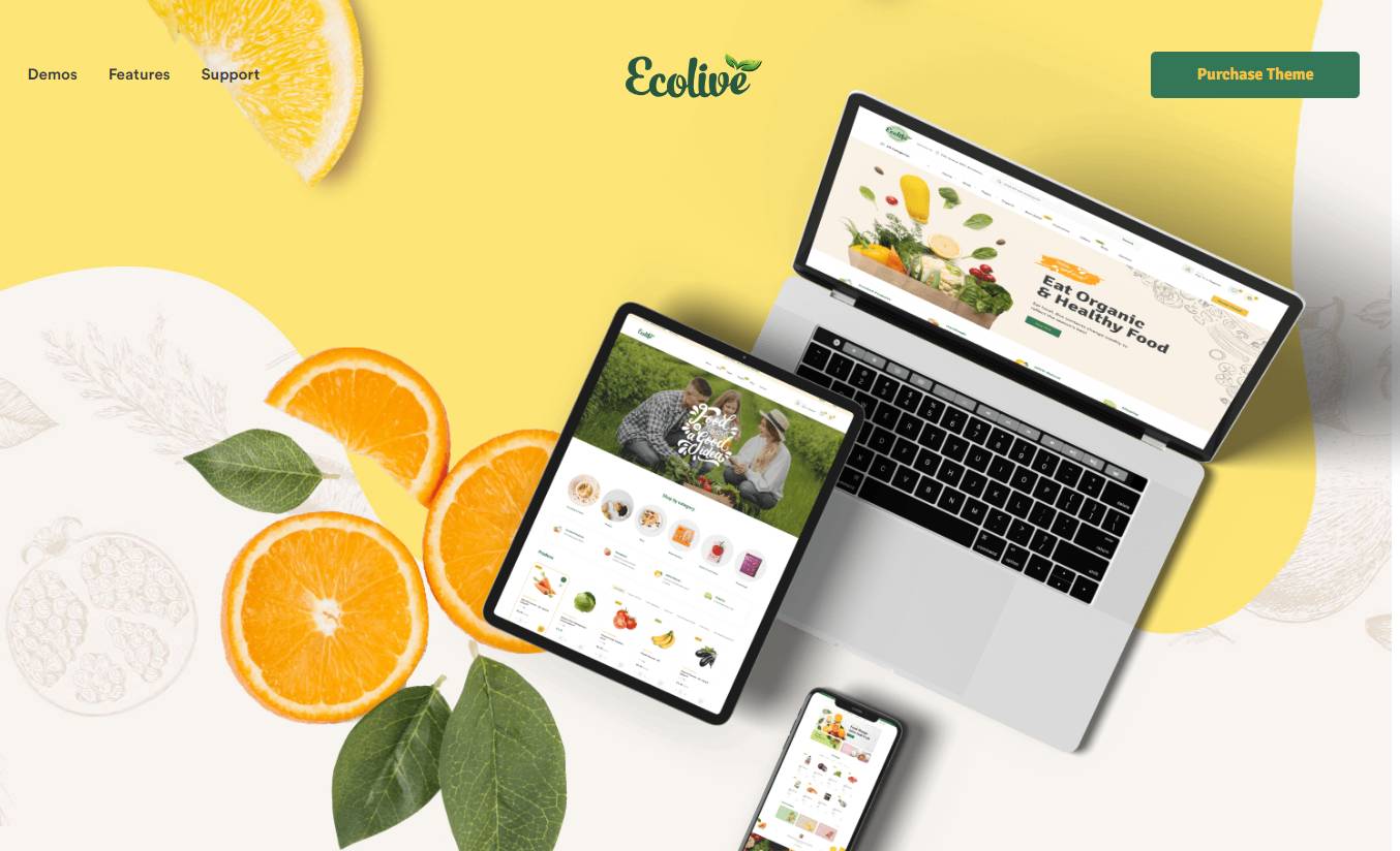 Ecolive - Organic Food WordPress Theme