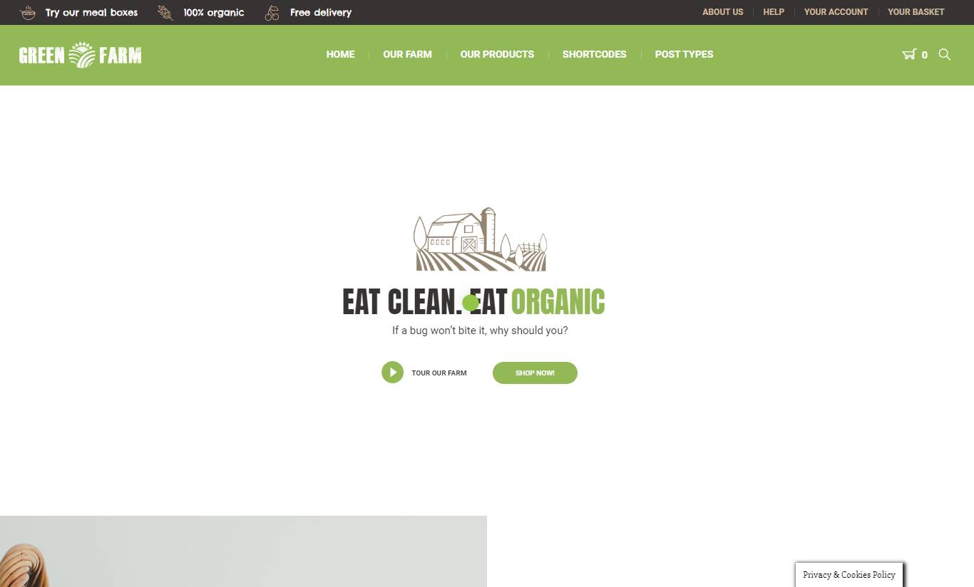 Green Farm - Organic Food WordPress Theme
