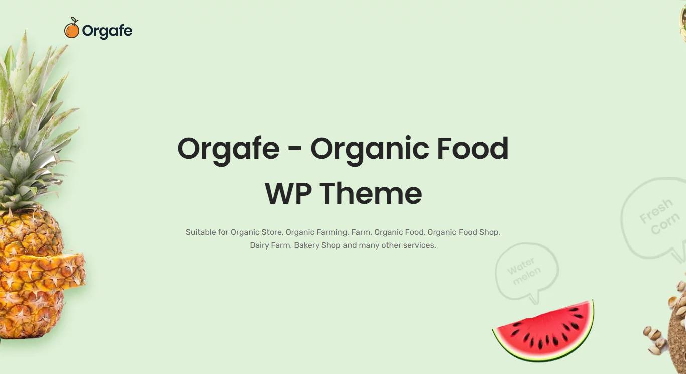  Orgafe - Organic Food WordPress Theme