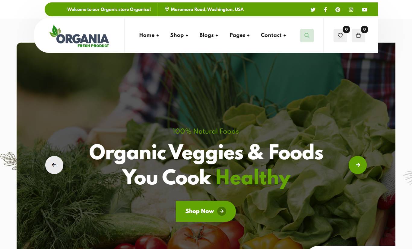 Organia - Organic Food WordPress Theme