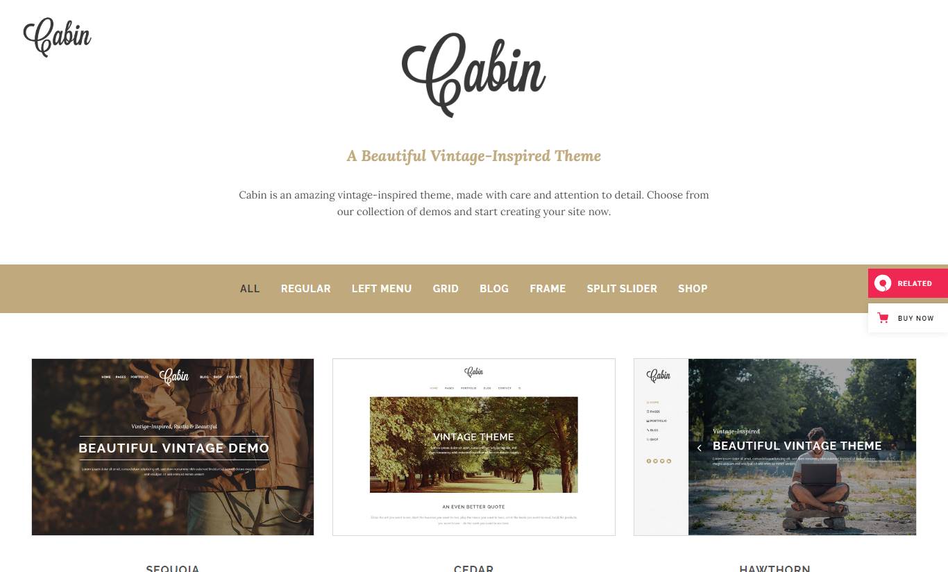 Cabin - A Beautiful Vintage Inspired Theme