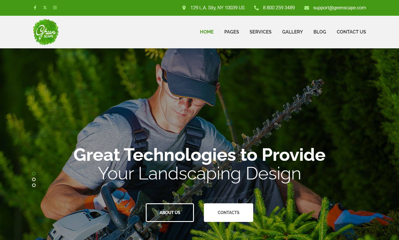 Greenscape - Lawn Mowing & Garden Landscaping WordPress Theme