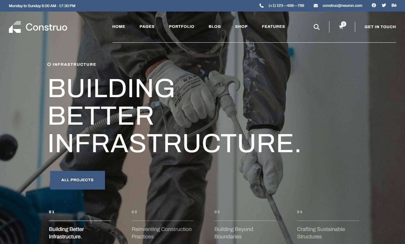 Construo - Construction and Business WordPress Theme