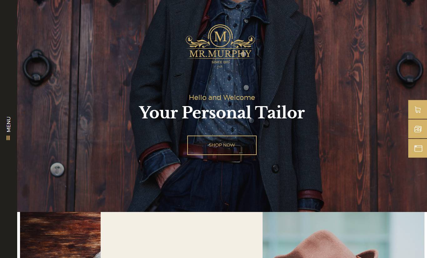 Mr. Murphy - Custom Dress Tailoring Clothing WordPress Theme