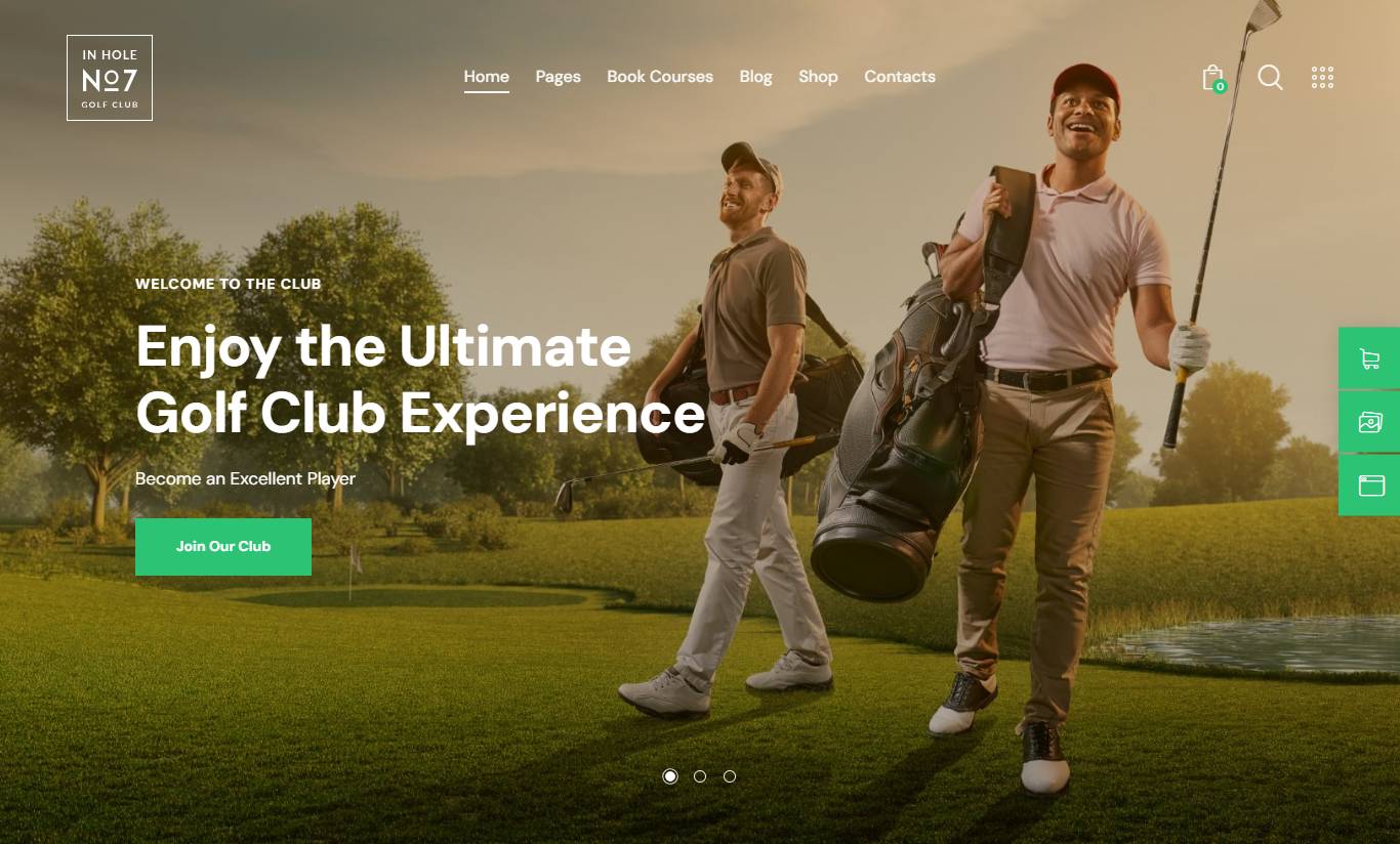 N7 - Golf Club, Shop & News Theme