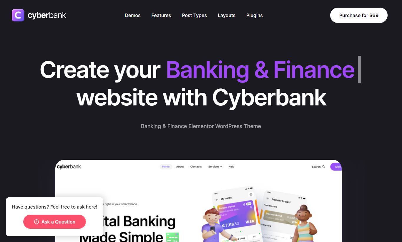  Cyberbank - Business and Finance WordPress Theme