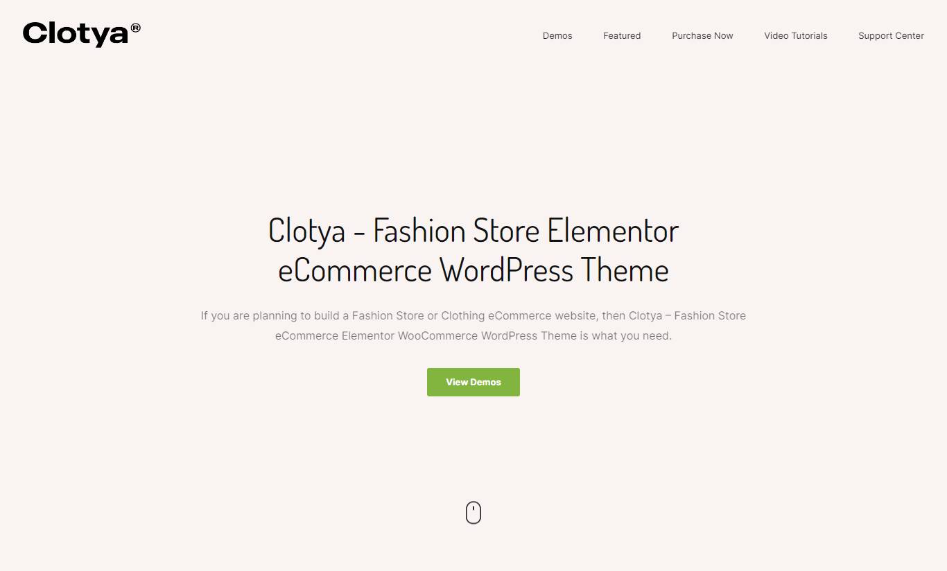 Clotya - Fashion Store eCommerce Theme