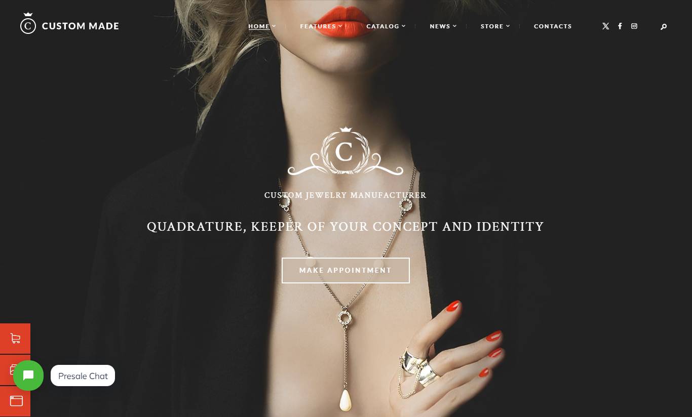 Custom Made | Jewelry Manufacturer and Store WordPress Theme