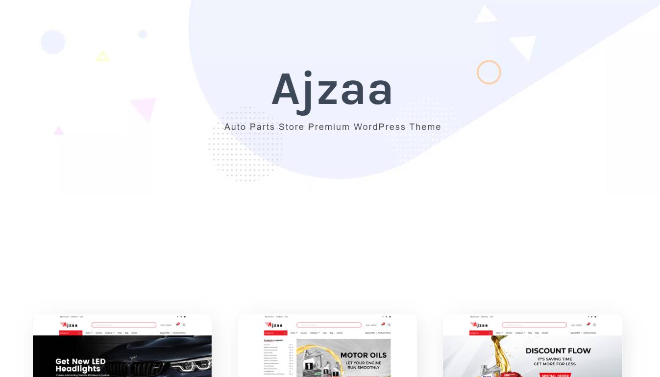 Ajzaa - Auto Parts Store WordPress Theme