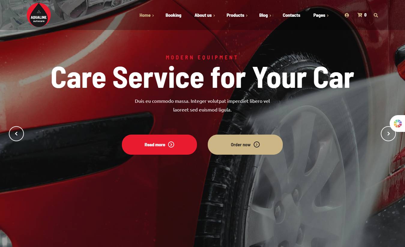 Aqualine - Car Washing Service with Booking System WordPress Theme