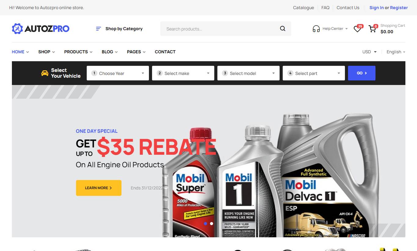 Autozpro - Auto Parts WooCommerce WordPress Theme