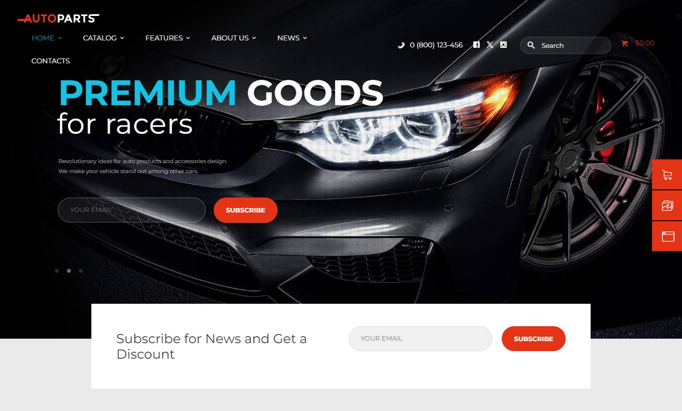  Car Parts Store & Auto Services WordPress Theme + Elementor