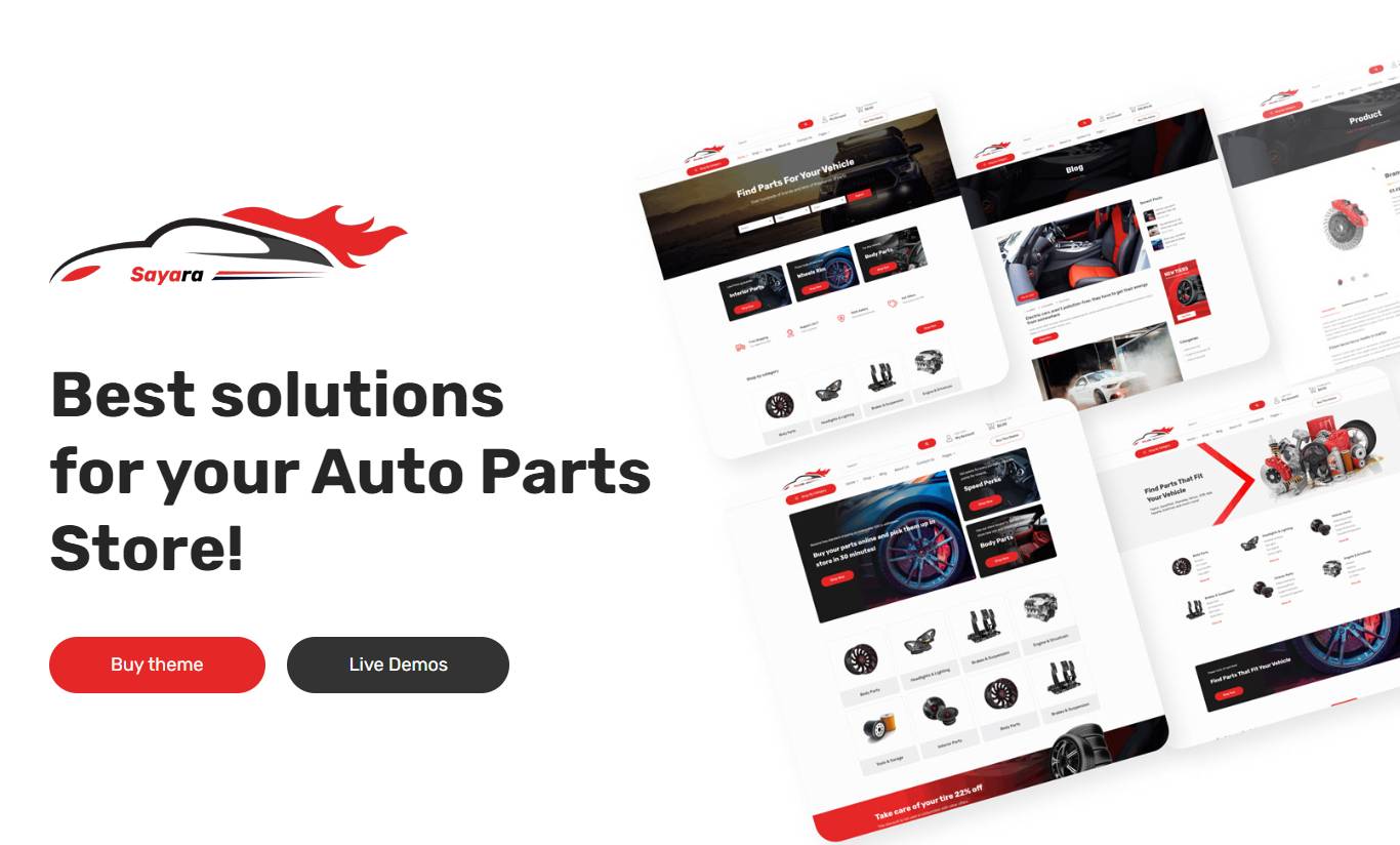 Sayara | Auto Parts Store WooCommerce WordPress Theme