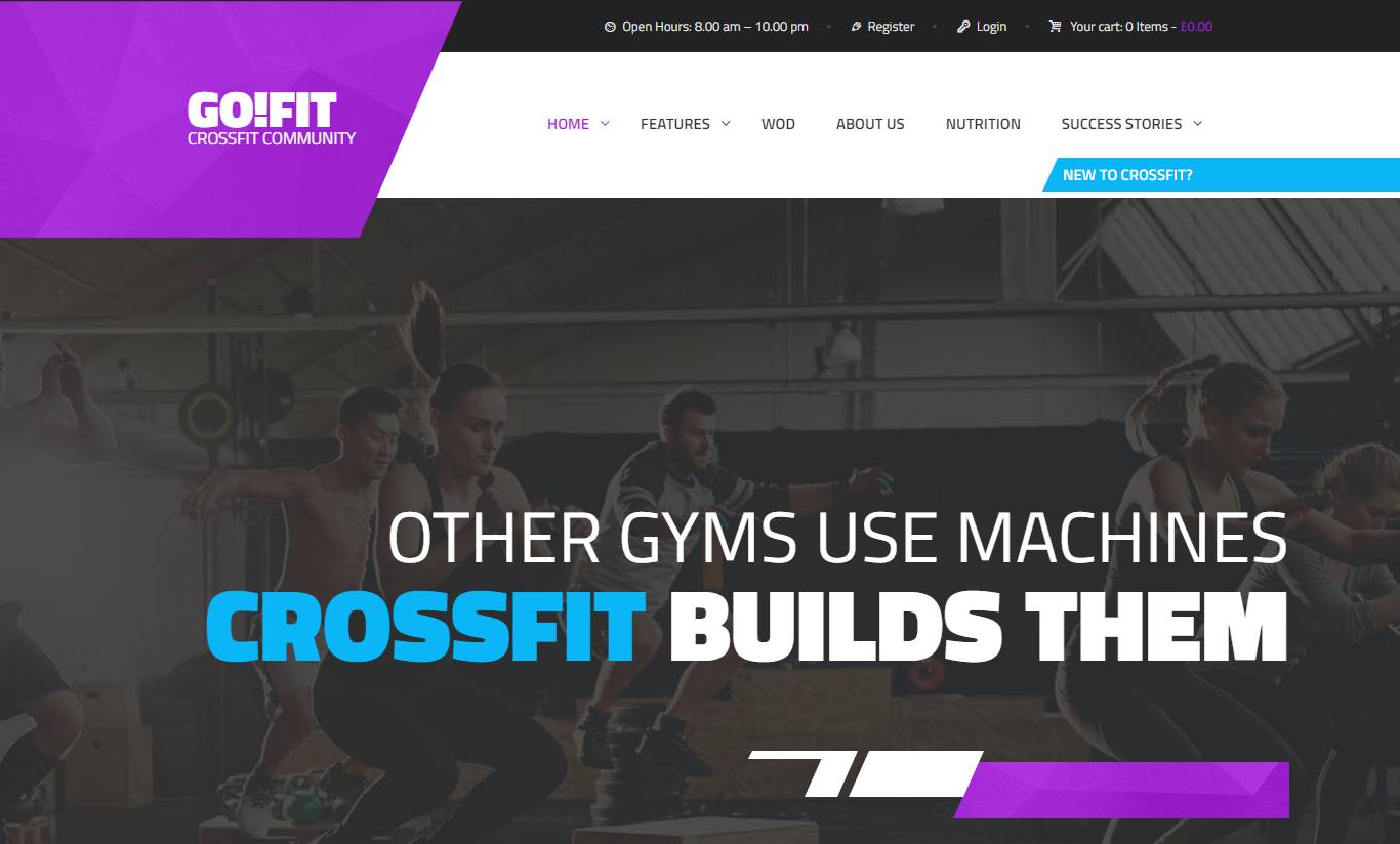 GoFit! | Fitness, Gym and Crossfit WordPress Theme