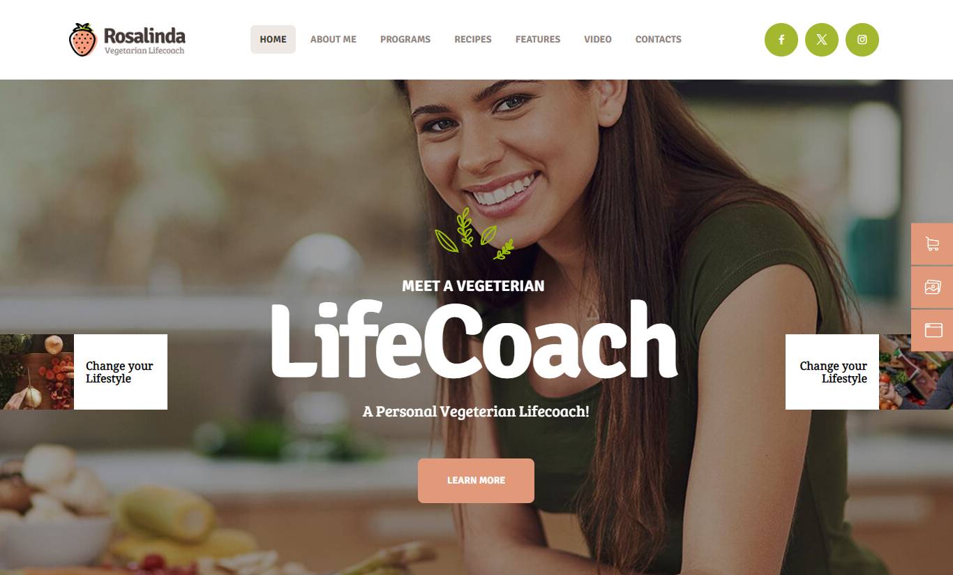 Rosalinda | Health Coach & Vegetarian Lifestyle Blog WordPress Theme