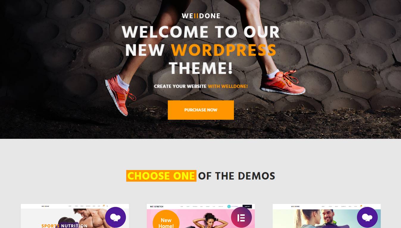  Welldone - Sports & Fitness Nutrition and Supplements Store WordPress Theme