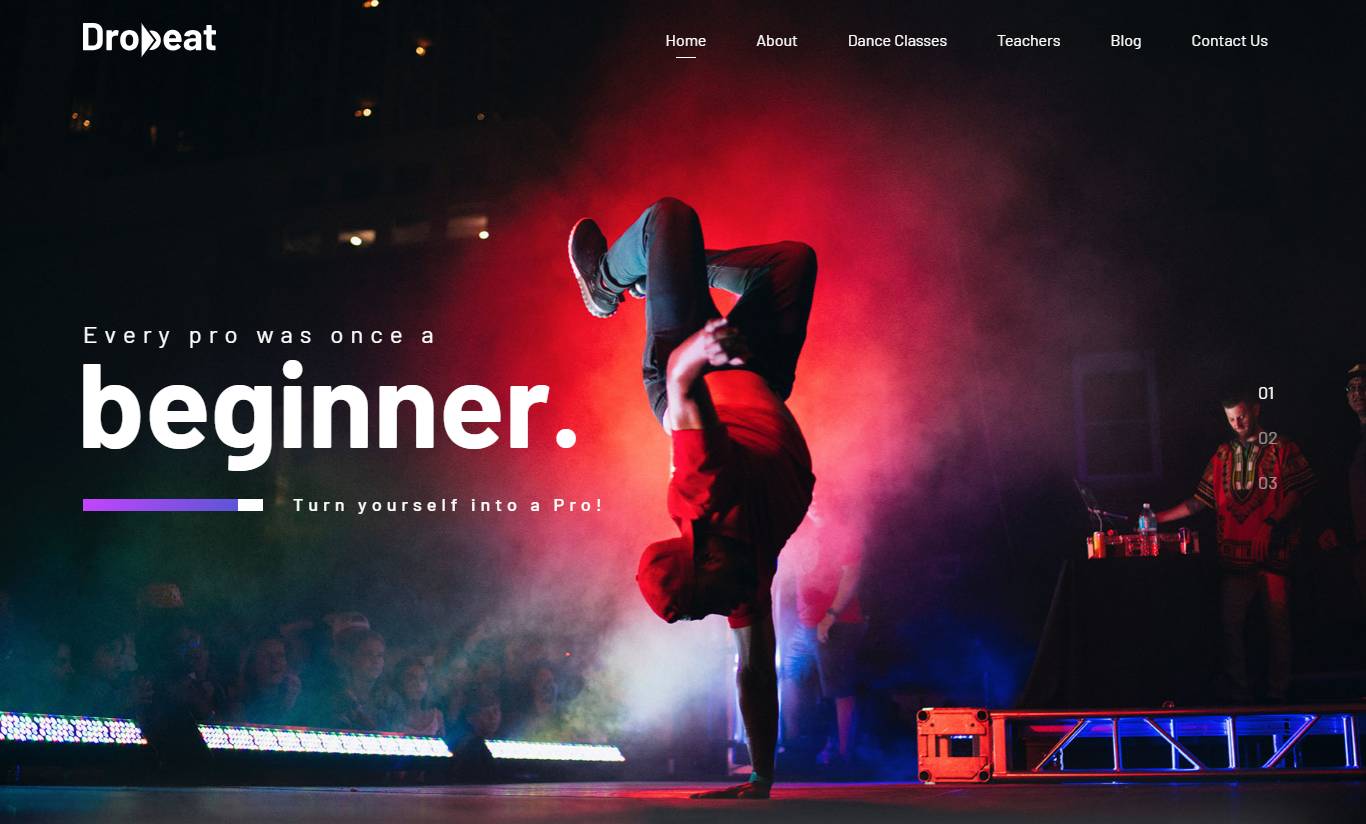 Dropbeat - Creative Dance Studio WordPress Theme